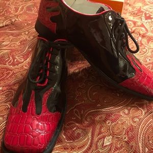 Mens Prom/costume red fire dress shoes size 10-11